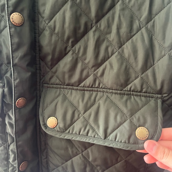 Barbour Quilted Gilded Diamond Olive Green Vest - Picture 3 of 5